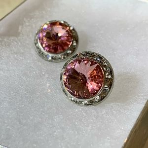 Swarovski Pink Crystal Earrings